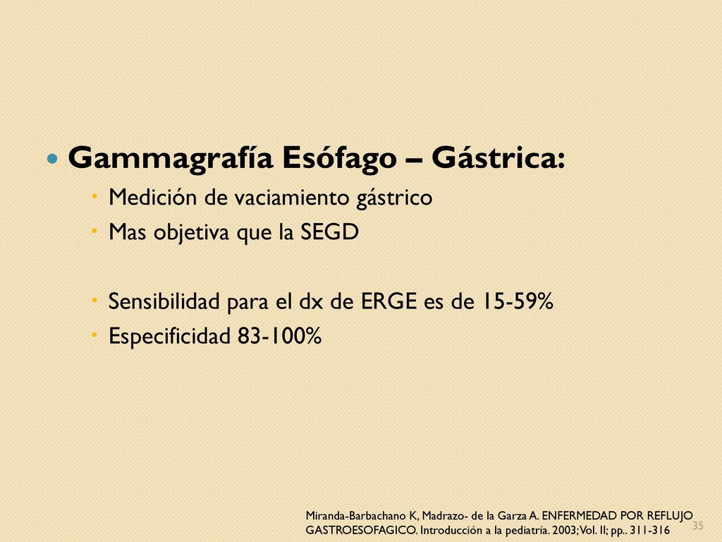 examen gammagrafía de reflujo gastroesofagico